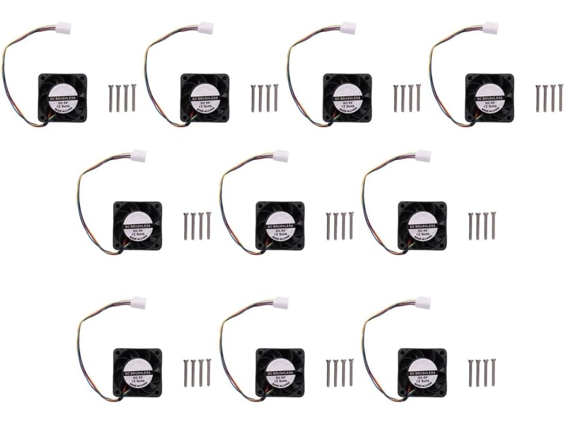 10 Ventiladores De Refrigeración Nano De 5 V, 4 Pines, Con Sistema Anti-reflujo Y Ajuste De Velocidad Pwm.