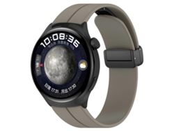 Pulsera plegable de silicona negra con cierre a presión ranurado, 18 mm