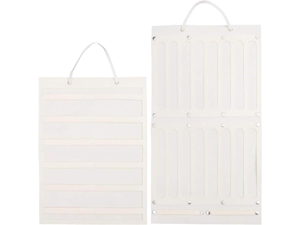Organizador Pared Lazos Horquillas 2 Piezas Fieltro Blanco Estante Almacenamiento Accesorios Cabello Mujer