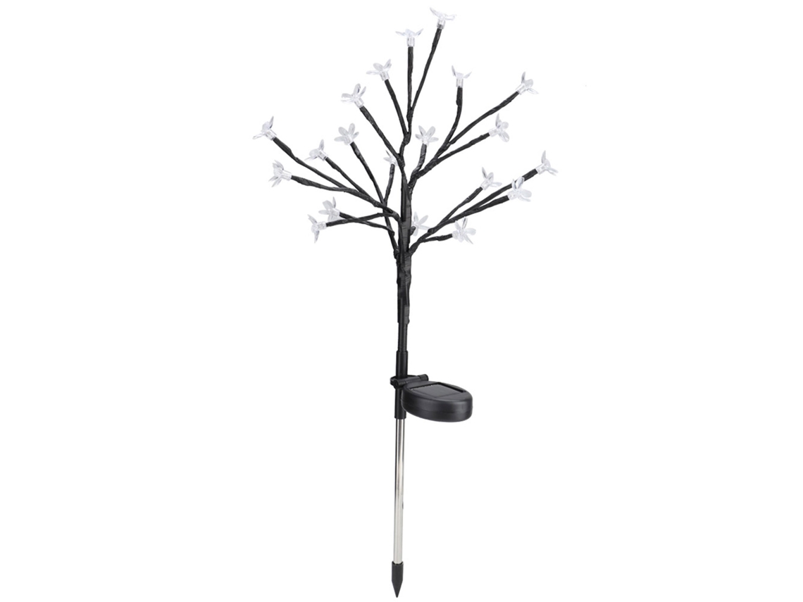 Bombilla solar LED de exterior con forma de flor de cerezo, modelo 2026, resistente al agua, con 20 LED, ideal para la decoración de jardines, patios y paisajes.