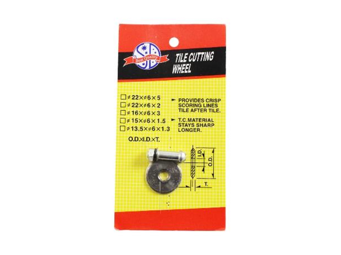 Rueda cortador ceramica con tornillo 22x6x2mm