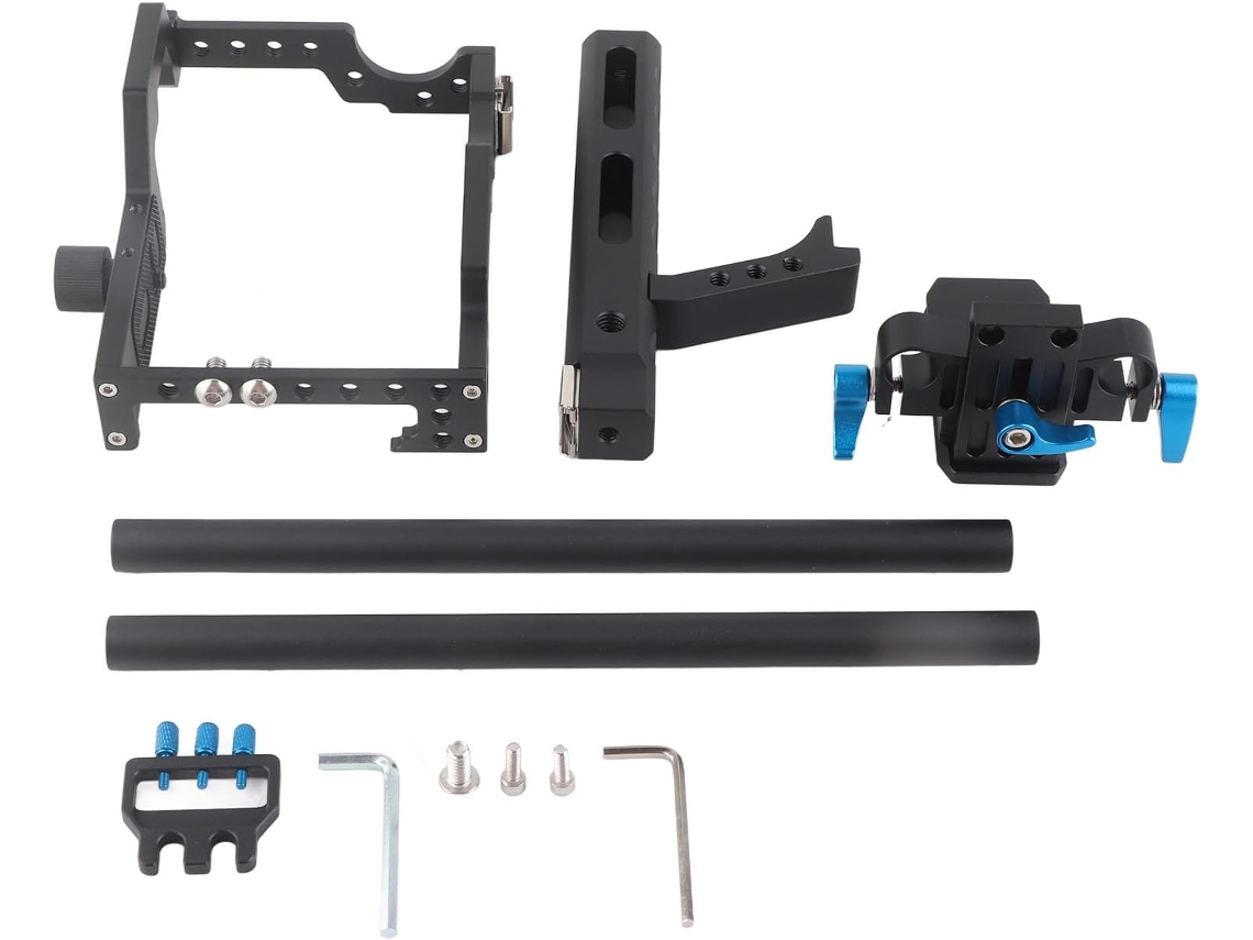 Plataforma Para Cámara De Video A6000, Jaula De Aluminio De 32 × 17 × 10 Con Asa.
