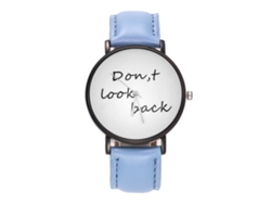 Reloj De Pulsera Zhoulianfa Unisex Con Correa De Pu Dial Redondo Azul Claro Cuarzo
