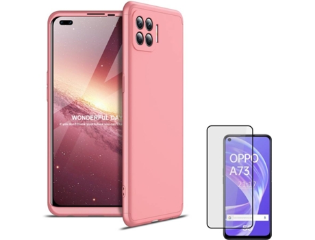 Funda y Protector Oppo A73 5G PHONESHIELD Flexguard Full Rosa