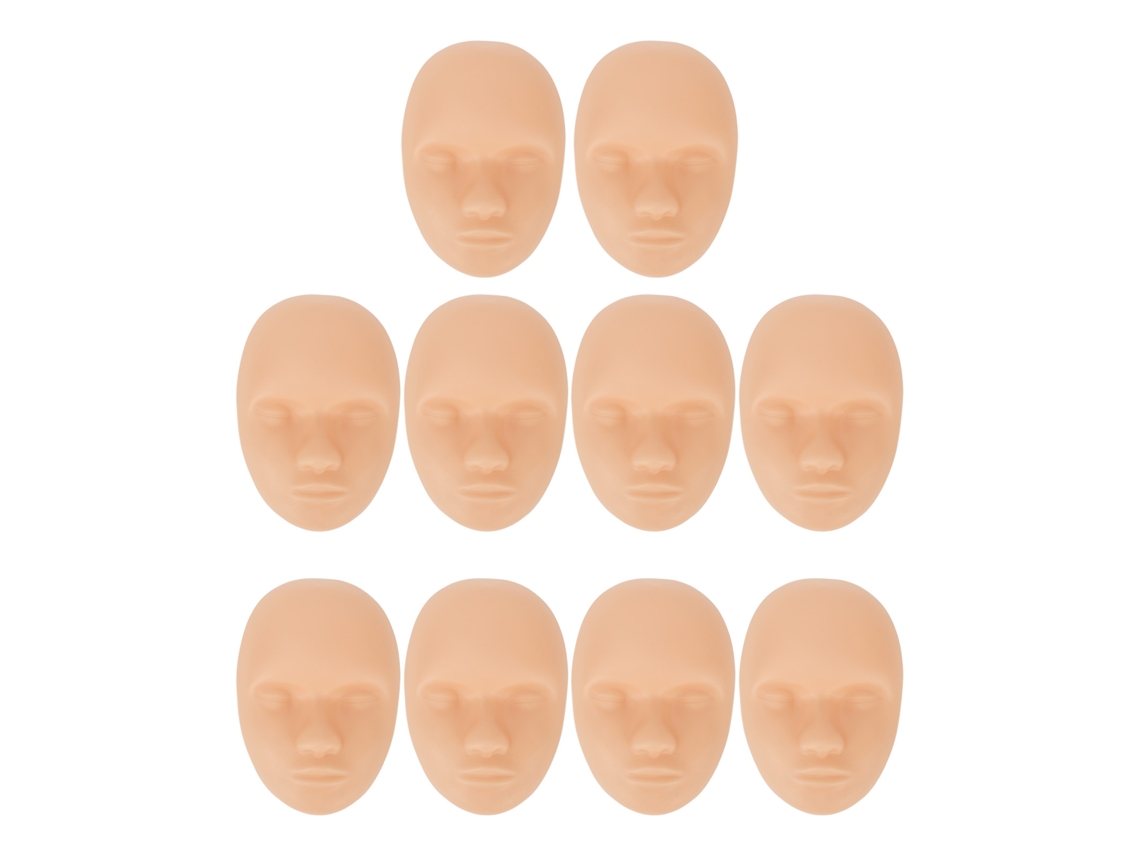 10 Cabezas De Práctica De Piel Sintética De Silicona Suave 3d Para Tatuajes, Ideales Para Principiantes En Microblading De Cejas, Delineador De Ojos Y Labios.