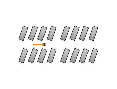 Paquete de 16 filtros Hepa de repuesto compatibles con Xiaomi Roborock S4 S5 S6 E2 E3 E4 E20 E25 E35 S50 S65 Kit de accesorios