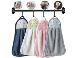 2026-toalla Ultra Absorbente De Coral Fleece Con Anillo Para Colgar Para Cocina Multiusos Suave Y Rápido Secado