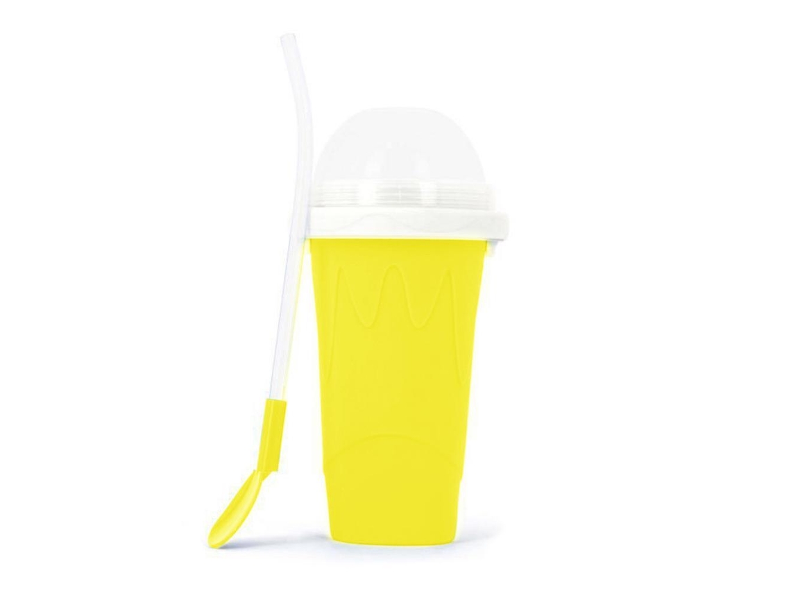Vaso de hielo portátil para preparar bebidas frías caseras, colores: amarillo, azul, verde y rojo.
