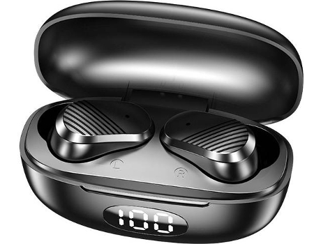 Auriculares Bluetooth True Wireless LOVEBABYLY T2 (In Ear - Micrófono - Noise Cancelling - Negro)