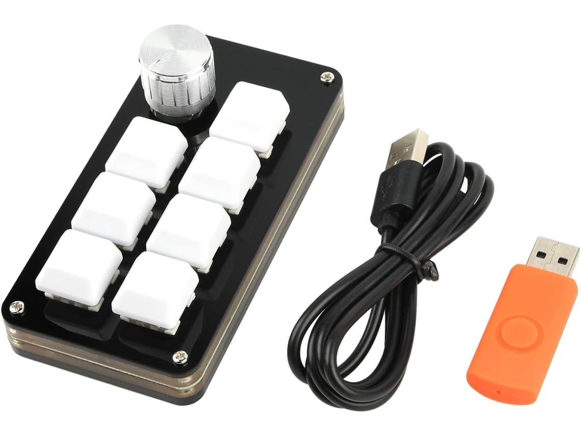 Teclado Rgb De 7 Teclas Con Botón De Función, Programación De Macropad Y Funciones Para Juegos.