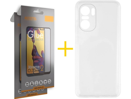 Carcasa + 2 Protectores de Pantalla para Xiaomi MI 11I ACCETEL Transparente Claro