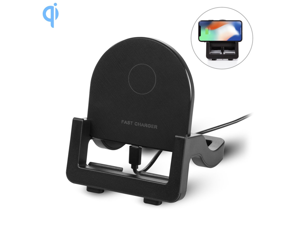 Cargador Rápido Inalámbrico Qi 15w. Stand Horizontal Y Vertical.