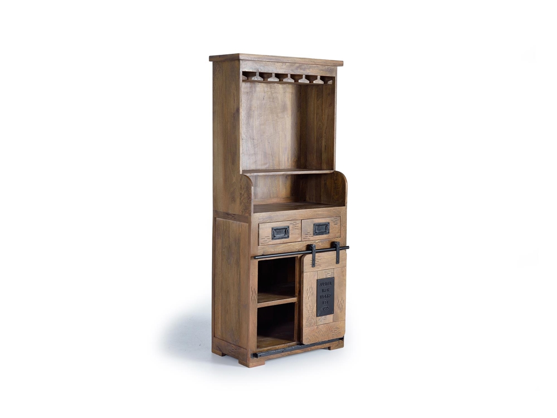 Botellero madera de mango Marrón.GINER Y COLOMER 170x38x75