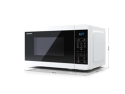 Sharp Yc-Ms02E-W Microondas Contador Solo Microondas 20 L 800 W Negro Blanco