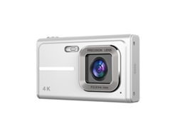 Cámara Digital 4k Hd Zoom 16x Enfoque Automático Pantalla Ccd De 2.4 Pulgadas Cámara Plateada Gertiz