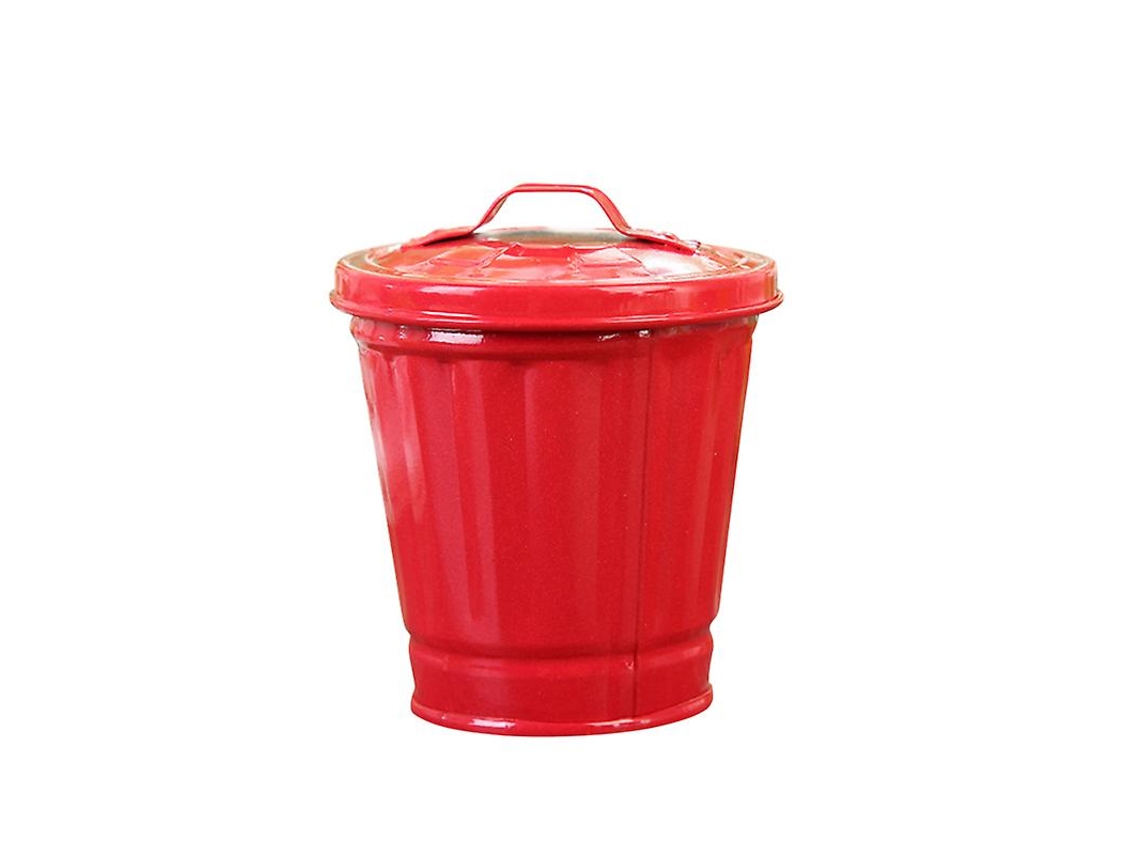 1 Cubo De Basura De Escritorio De Hierro.