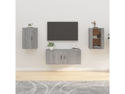 Estantería/Muebles de TV de Pared 2 Pzs 40X34,5X60 Cm Gris Sonoma