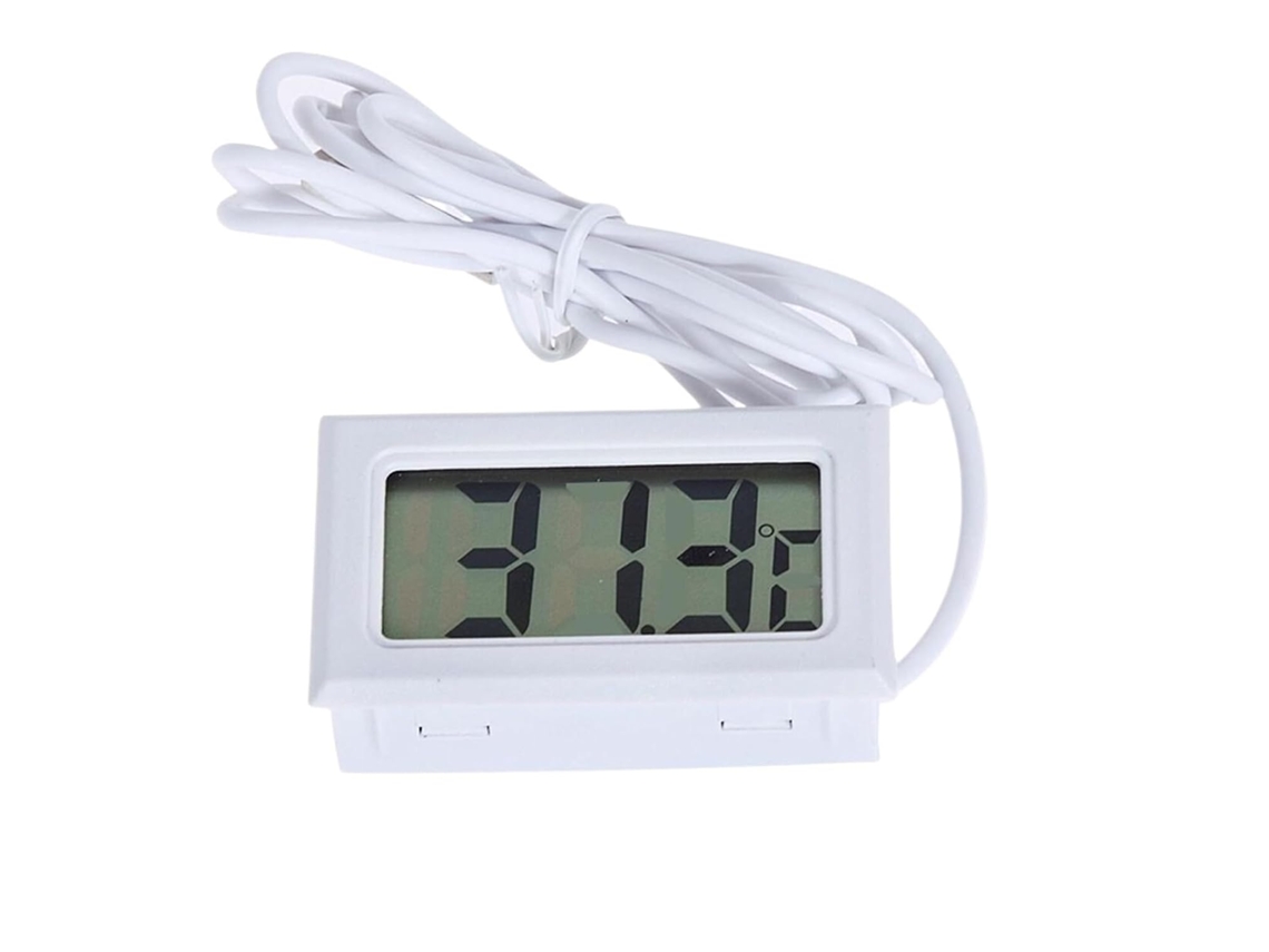 Termómetro À Eau Mini Et Hygromètre Numérique Lcd Avec Cable De 1 M, Capteur Étanche Aquarium