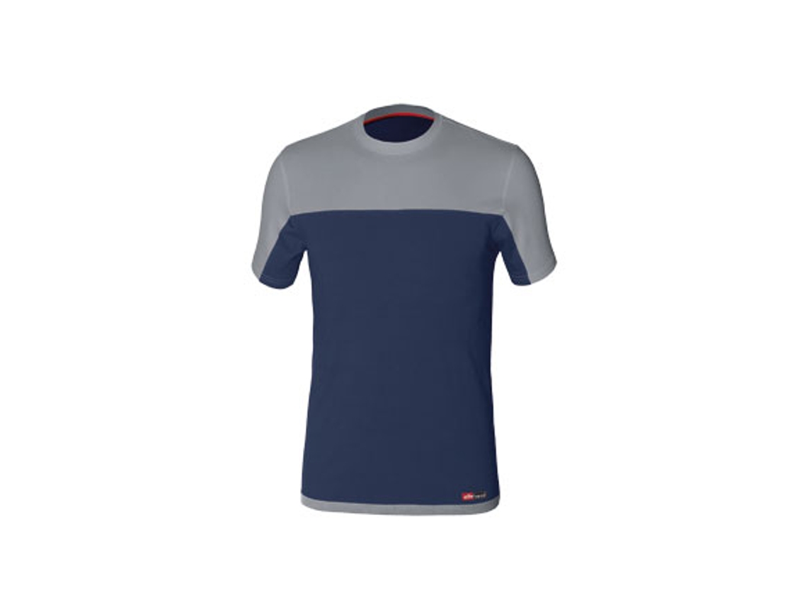 Camiseta Stretch Bicolor Azul-Gris