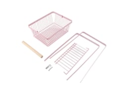 Cesta Rectangular De Metal De Gran Capacidad Para Colocar Sobre La Encimera, Con Asa De Madera, Ideal Para Herramientas, Jardín Y Aperitivos.