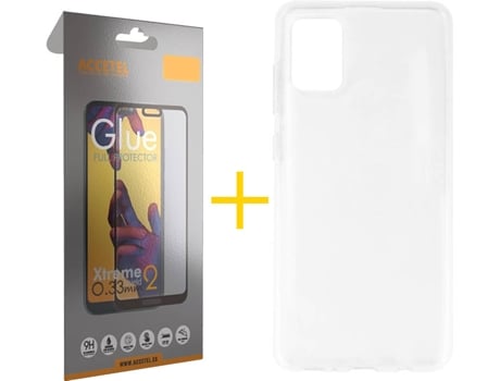 Kit Funda + Protector de Pantalla Samsung Galaxy A51 5G ACCETEL Full (Transparente)