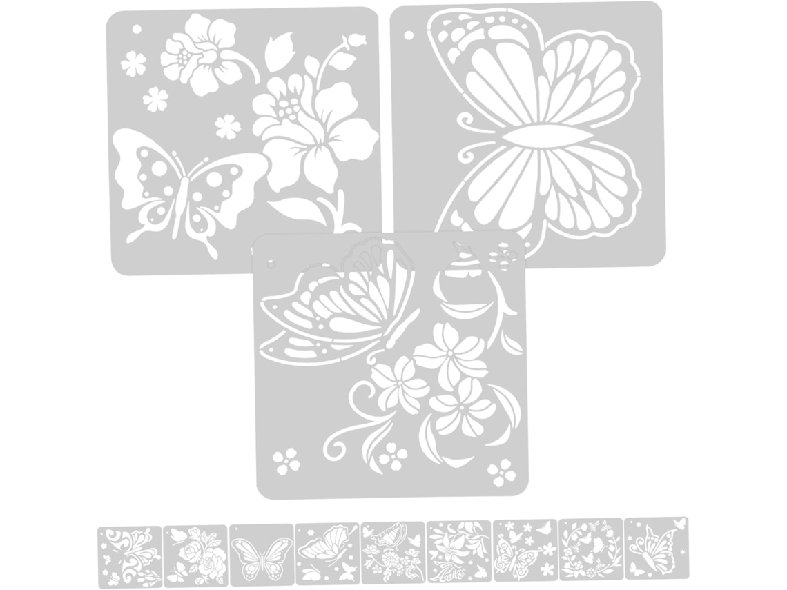 Juegos De Plantillas Para Pintar Mariposas Hechas A Mano Con Colores Vivos