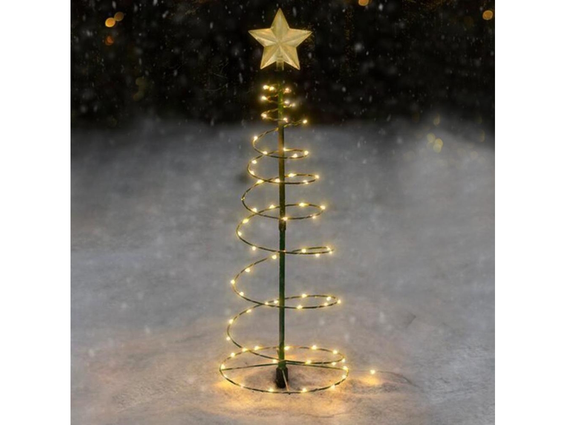 Luces LED navideñas en espiral para jardín y césped