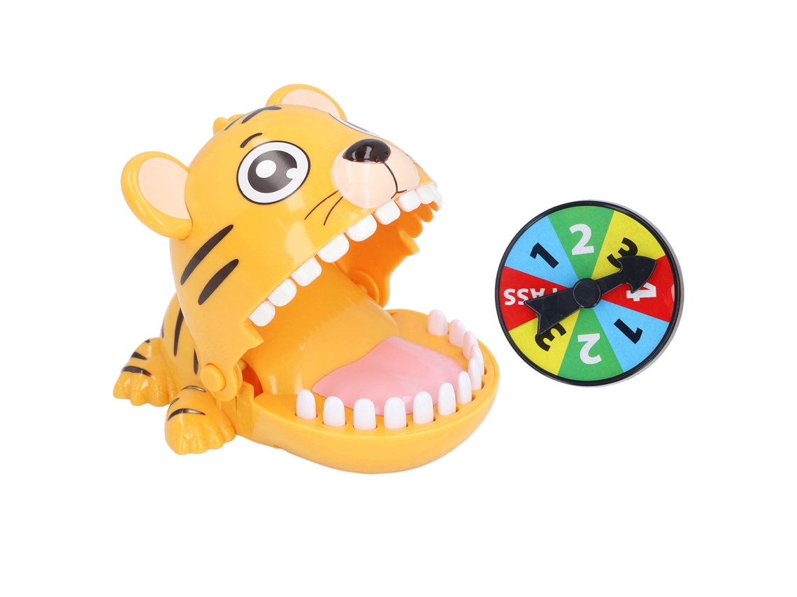 Ats-juguete De Morder Dedo Animales Cartón Para Aliviar Estrés Y Ansiedad Juego Dentista Con Rueda Giratoria Amarillo