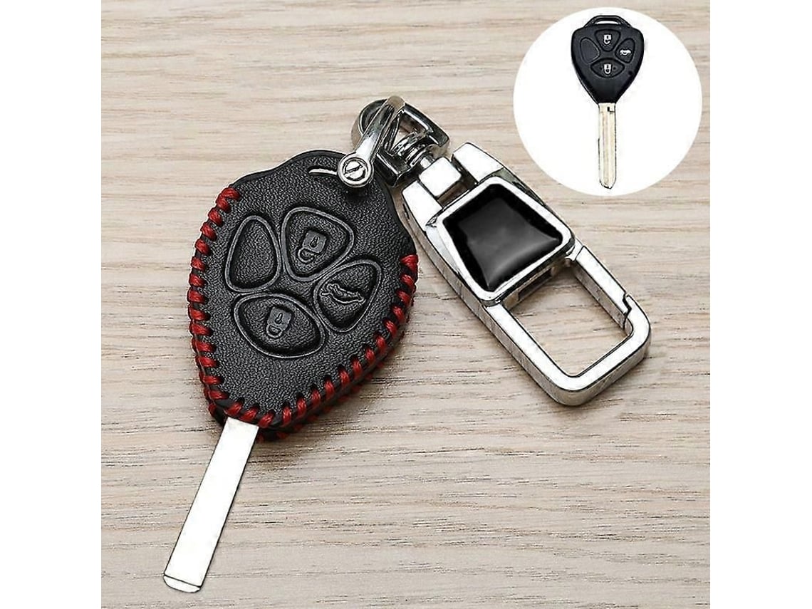 Llavero con funda protectora para llave de coche Toyota, estilo H, placa antipérdida.