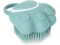 Rebe-escoba De Baño Para Perros Y Gatos, Dispensador De Champú Silicona Y Masaje Para Peludos Cortos Y Largos (forma De Pata Azul)