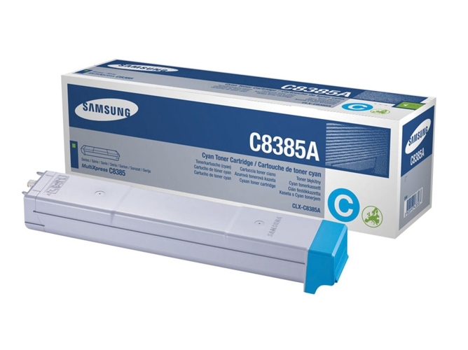 Tóner Original SAMSUNG CLX-C8385A Cian 15000 páginas compatible con CLX-8385