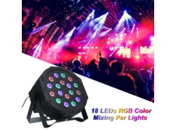 Foco Led Rgb Par 18 Para Escenario, Dmx512, Activado Por Sonido, Funcionamiento Automático Maestro-esclavo, Ideal Para Fiestas, Karaokes, Discotecas Y Djs.