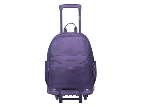 Mochila Escolar Con Ruedas Color Morado Trik L TOTTO