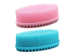 Juego De 2 Cepillos Exfoliantes De Silicona Para La Ducha
