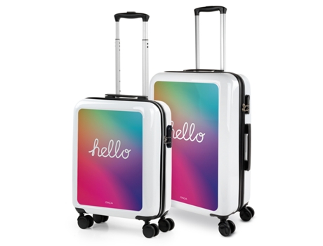Juego De Maletas Pc ITACA Personalizado Base Blanco blanco-hello (44X65x25 Cm - 63L)