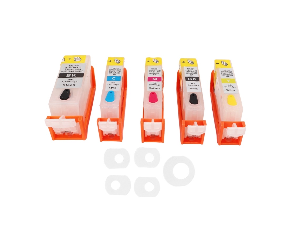 5 Cartuchos De Tinta Pp De 4 Colores Con Buen Sellado Y Salida Fluida Para Impresoras 320-321.