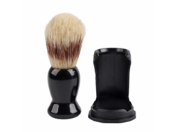 Pincel De Afeitado Para Hombre Con Cerdas Suaves Y Soporte De Goteo Negro Para Limpieza Facial