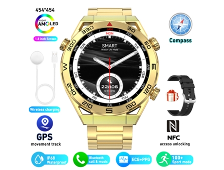 Smartwach OHPA DT ULTRA MATE (Android e IOS - dorado)