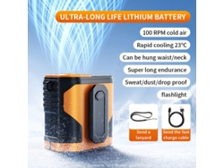Linterna portátil USB F83 Yuysan de 5000 mAh, color naranja