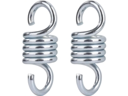 Dos ganchos de resorte de acero galvanizado para hamacas con una capacidad de carga máxima de 500 kg, adecuados para columpios y sillas colgantes MDUG