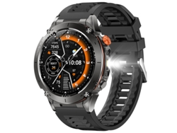 Reloj inteligente deportivo Y101 con GPS, pantalla AMOLED resistente al agua hasta 3 ATM y modos de natación Chronus (negro)