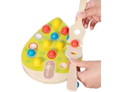Juego De Encaje Cuentas Madera Clasificaci N Colores Conteo Juguete Educativo Para Preescolares Y Ni As