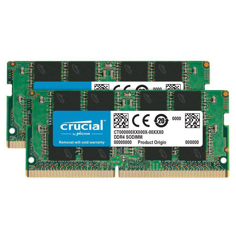 Memoria RAM DDR4 MICRON  (2 x 32 GB - 3200 MHz - Verde)