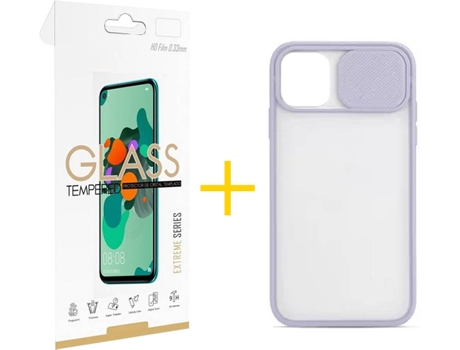 Carcasa + Protector de Pantalla para iPhone 12 Pro SKYHE Morado Lila