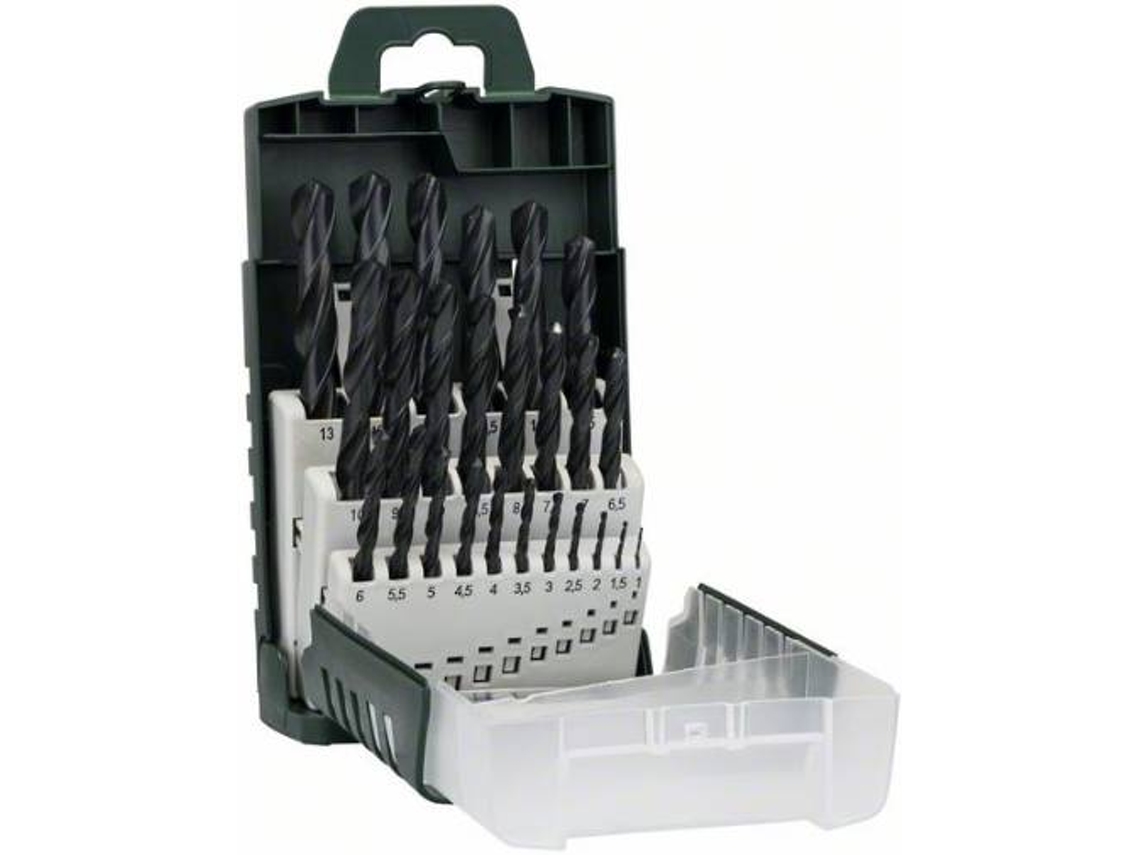 Conjunto de 19 Brocas para Metal BOSCH Hss-R - Din 338