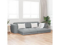 Sofá cama de suelo 2 en 1, gris claro, 245 x 150 x 60,5 cm, tela WSD475625