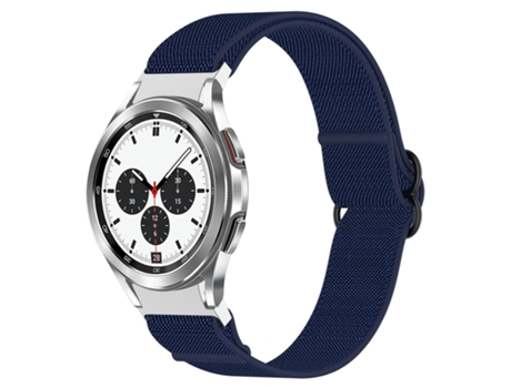Correa de reloj inteligente para Samsung Galaxy Watch 4 Classic 42 mm Correa de reloj con hebilla negra elástica de nailon (azul)