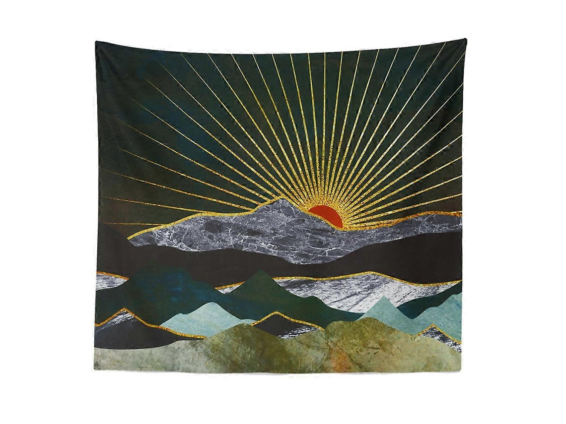 Rebe-tapestry Paisaje Natural Abstracto Montaña Amanecer Imprimir Digital Arte 180x230cm Poliéster Lavable