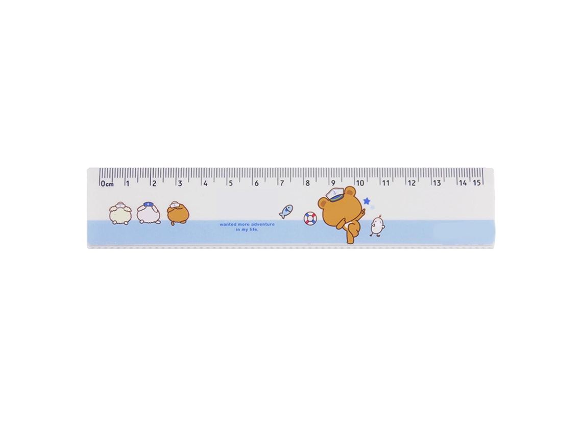 Regla De Plástico De 15 Cm, Regla Recta Con Dibujos Animados Y Bordes Ondulados Para Estudiantes, Niños, Escuela, Oficina Y Para Medir.