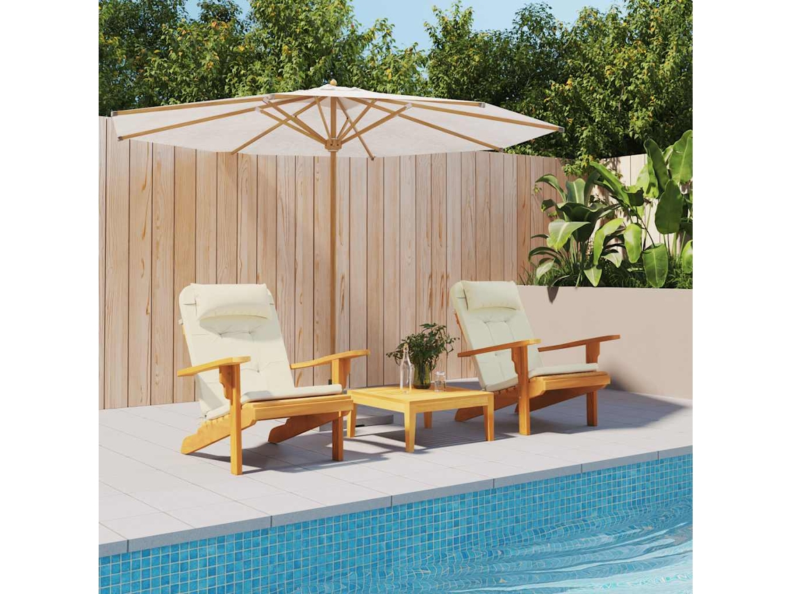 Cojines para sillas Adirondack, 2 piezas, tela Oxford, color crema HARLANV1